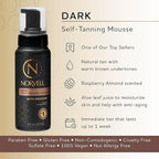 Norvell Sunless Dark Self Tanner Mousse with Bronzer 8 fl oz – Instant Natural Looking Fake Tan for a Bronzing Glow, Streak Free, Fast Drying, Long Lasting Sunless Tanning Color