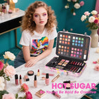 Hot Sugar Makeup Kit for Teenager Girls 10-12, All in One Beginner Makeup Kit for Women Full Kit, Teen Cosmetic Gift Set for Birthday Christmas (Flamingo)