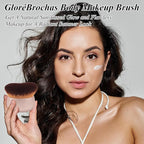 75MM Extra Large Self Tanner Kabuki Makeup Brush – Ultra Soft Dense Vegan Bristles for Body Makeup, Bronzer & Foundation–Applies Tanning Mousse, Lotion & Self Tanner–Khaki, Wet & Dry