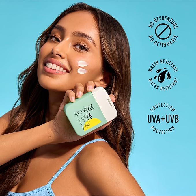 St Moriz Suncare SPF - Sunscreen - Broad Spectrum Protection Water Resistant Sunscreen Moisturizing Lotion + Vitamin E - Oxybenzone & Octinoxate Free - Vegan - Face, 30, Sun Protection Factor (SPF)