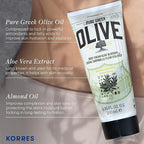KORRES Olive Body Lotion for Dry Skin Moisturizer Cream with Vitamin E, Aloe and Pure Greek Olive Oil for Body Care, Hydrating & Nourishing for Smooth, Supple Skin,