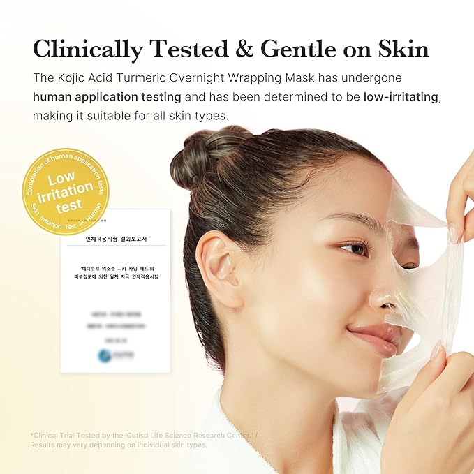medicube Wrapping Mask Kojic Acid, Turmeric, Vitamin C Overnight Peel Off Facial Mask | Brighten & Defends Against Skin Stress for a Clear, Glowing Complexion | Korean Skin Care, 2.53 fl.oz