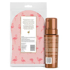 Jergens Natural Glow Instant Sun Self Tanner Mousse Bundle, Deep Bronze, Sunless Tanning, 6 Oz Bottle and Application Mitt