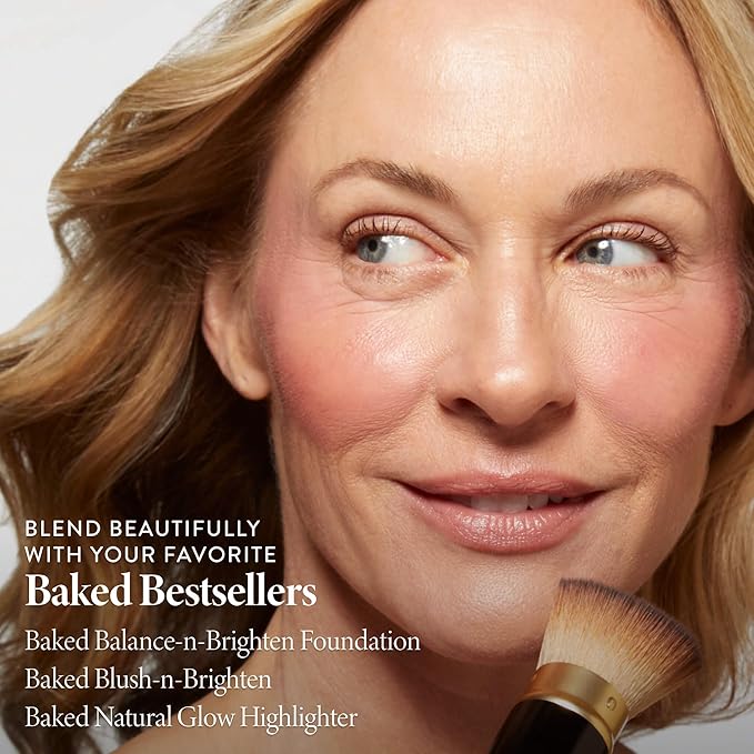 LAURA GELLER NEW YORK Retractable Black Kabuki Brush for Liquid, Cream and Powder Face Makeup With Aluminum Handle