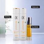 GK HAIR Global Keratin Balancing Shampoo and Conditioner Sets (10.1 Fl Oz/300ml) with Anti Frizz Serum Argan Oil (1.69 Fl Oz/50ml) for Dry Damaged Repair- All Hair Types Sulfate Paraben Free Unisex