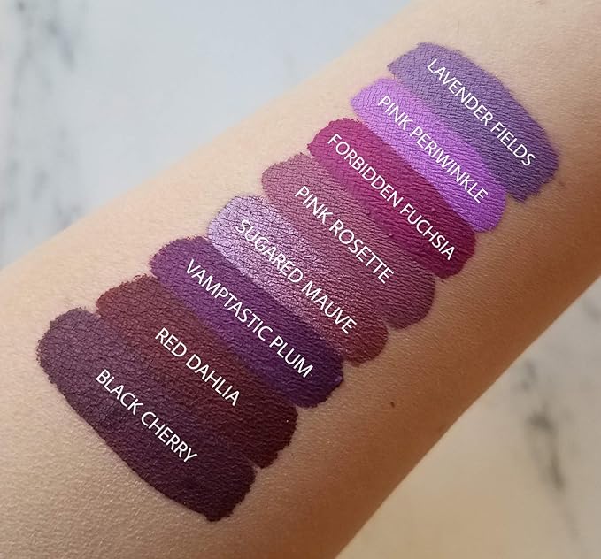 Aromi Matte Liquid Lipstick | Long-Lasting, Purple Magenta Lip Color for Women, Waterproof, Mulberry Wine Shade, (Forbidden Fuchsia)