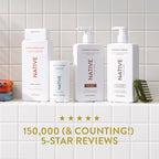 Native Coconut & Turmeric Shampoo and Conditioner Contain Naturally Derived Ingredients | All Hair Types, Color & Treated, Fine to Dry Damaged, Sulfate & Dye Free - 2-Pack