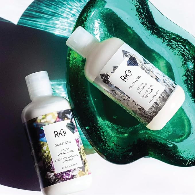 R+Co Gemstone Color Protection Shampoo + Conditioner Travel Set| Protects Color, Repairs & Nourishes | Vegan + Cruelty Free | 2oz (Pack of 2)
