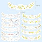 Face Glitter Freckles 12 Pcs Christmas Temporary Face Tattoos Stickers Waterproof Sparkle Face Speckles Makeup Patches Cute Body Temporary Tattoo Rave Accessories for Women Music Festival Accessorie