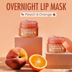 Lip Mask with Peach & Orange – Hydration, Lip Repair for Dry Cracked Lips & Smoothing – Dermatologist Tested, Korean Lip Care – 95% Natural, Clean Beauty, Cruelty-Free – 1 Pack