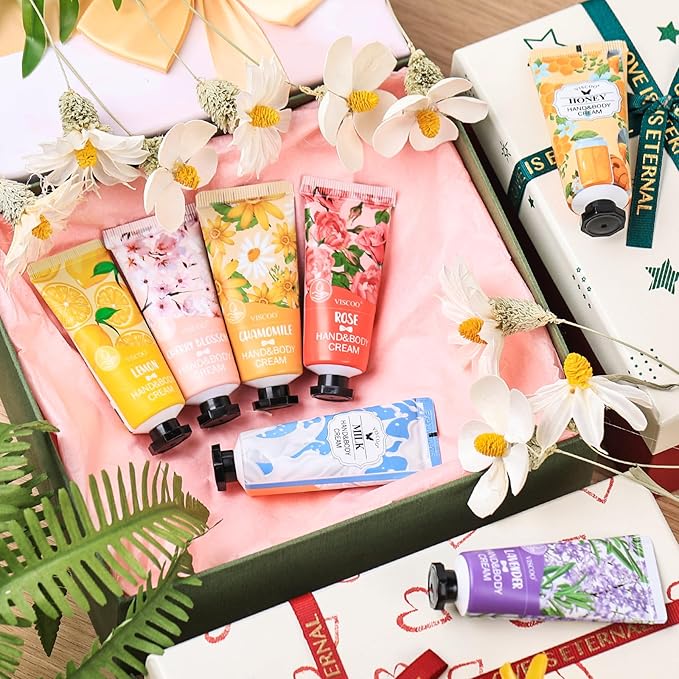28 Pack Hand Cream Gifts Set for Women, Stocking Stuffers for Women,Teengirls, Christmas Gifts Bulk Gifts,Small Gifts,Mini Moisturizing Hand Lotion Travel Size in Bulk for Dry Cracked Hands