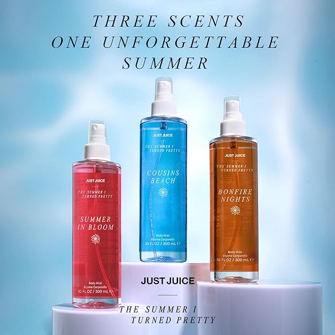Just Juice - The Summer I Turned Pretty Bonfire Nights Body Mist - Warm Spice and Toasted Vanilla Body Spray for Women and Men - 10.14 oz