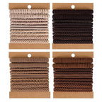 Pony tails hair ties for thick or thin hair, no damage,black,white strong bands for women or girl, Boho 40pcs,elastics hairtyes hair tie bracelets for Mother's Day,Valentine's Day,Christmas gifts.