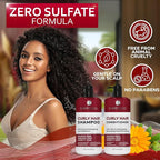 Curly Hair Shampoo and Conditioner Set - For Defining Wavy, Permed, Frizzy, Fine and Black Curls - Moisturizing, Sulfate Free Formula for Women and Men - Products are Safe for Color Treated Locks