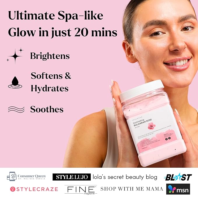 Jelly Mask for Facials - 24 Flavors Hydrating & Brightening Jelly Face Masks | Free Jade Roller & Spatula |Bulgarian Rose Lavender Hyaluronic Acid 24K Gold | Christmas Gifts for Women, Gifts for Women