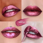 3Pc Lipsticks Set for Women Metallic Lipstick Long Lasting Dark Red Bronze Burgundy Lip Gloss, Metal Shine Lightweight Hydrating Full Coverage Lip Color, DP103/104/107