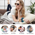 5Pcs Mulberry Silk Hair Ties,Silk Hair Scrunchies for Frizz & Breakage Prevention,No Damage,Elastic Ponytail Holders, Funny Gifts for Girlfriend Her Mon Grandma Daughter