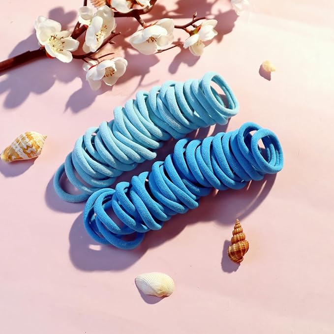 YANRONG 755PCS Hair Accessories for Woman Set Seamless Ponytail Holders Variety Hair Scrunchies Hair Bands Scrunchy Hair Ties For Thick and Curly (755PCS (Treasure Blue))