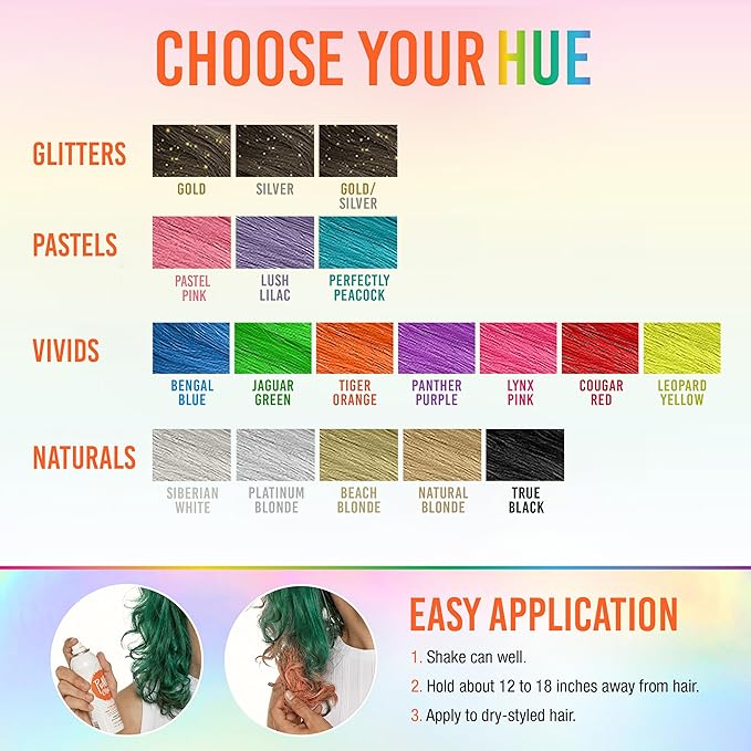 Punky Temporary Hair Color Spray – Tiger Orange, Instant Vivid Temporary Hair Dye for Women, Wash Out, Hair-Color Spray, 3.5 oz, 1 Pack