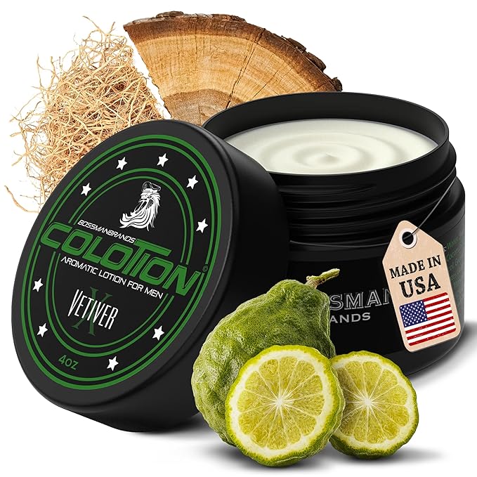Bossman Colotion – 2-in-1 Body Lotion & Cologne for Men – Long-Lasting, Hydrating, Soothing Moisturizer for Men – Suits All Skin Types for Daily Use – Vetiver X Scent