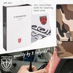 3 Swords Germany - Brand Quality 4 Piece Manicure Pedicure Grooming kit Set for Professional Finger & Toe Nail Care Tweezers File Clipper Fashion Leather case in Gift Box, Made by 3 Swords (03621)