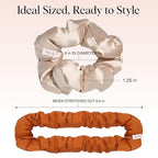 Kitsch Scrunchies for Women - No Crease Hair Ties No Damage | Soft Polyester Scrunchies for All Hair Types | Stylish & Comfortable, For Ponytails & Buns | Ideal Gifts for Women - Sedona, 3pcs