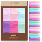 Nylon Hair Ties - No Damage,Strong Soft Cotton Hair Bands Accessories for Thick Hair 100PCS Ponytail Holders for Women Girls