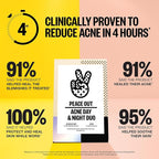 PEACE OUT Acne Day & Night Duo, Sheer Hydrocolloid Pimple Patches For Day Plus Overnight Acne Dots, Helps Clear Blemishes Quickly with Salicylic Acid, Retinol and Aloe Vera, 20 dots