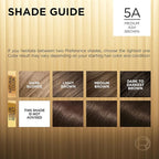 L'Oreal Paris Superior Preference Luminous Fade-Defying Permanent Hair Color, Hair Dye For Up to 9 Weeks of Radiance, Medium Ash Brown 5A, 1 Hair Dye Kit (Pack of 2)