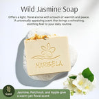 Marbela Cosmetics Wild Jasmine Handmade Soap Bar - Made in USA, Vegan Friendly, Palm Oil Free, Natural Bar Soap - Gentle Face & Body Soap for Daily Skin Care, Moisturizing & Nourishing - 3.5 oz