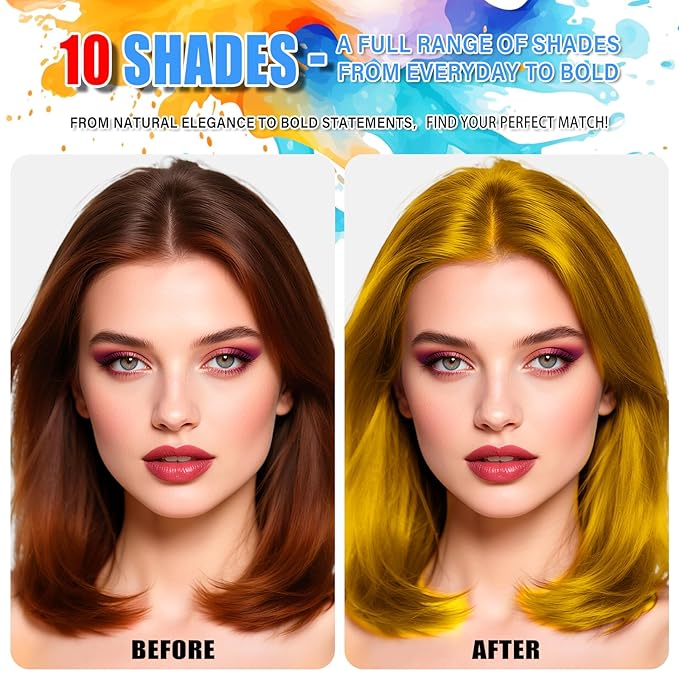 Christmas Blonde Hair Spray, Gold Temporary Hair Color Spray for Kids Women Men,Washable Yellow Hair Spray，Natural Gold Hair Color Wax With Non Damaging for Party, Makeup, Cosplay (Blonde 120ML)