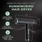 MINT Hummingbird Smart Professional Hair Dryer with Diffuser | Best Lightweight Blow Dryer with Brushless Motor | High Speed Ionic Hair Dryer with Ultra Quiet BLDC Motor
