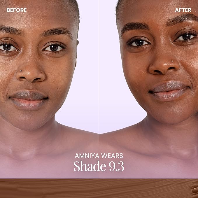 Naked Sundays BeautyScreen™ SPF 50 Peptide Foundation Tint – Tinted Sunscreen & Skincare Makeup with Zinc Oxide, Niacinamide – Lightweight Natural Coverage, 9.3 Rich Deep, 1.01 oz