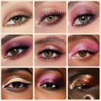 Highly Pigmented Chameleon Eyeshadow Palette, 12 Colors Sparkle Creamy Duo Chrome Multidimensional Eye Shadow Pallet, Long-Wearing Formula,easily blendable,Vegan & Cruelty Free (#02)