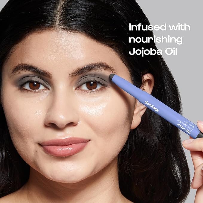 ALLEYOOP 11th Hour Waterproof Cream Eyeshadow Stick – Long-Lasting Eye Shadow Pencil & Eyeliner, Cream to Powder Stick & Highlighter – Smudge-Proof Eyeshadow Matte, Midnight Matte