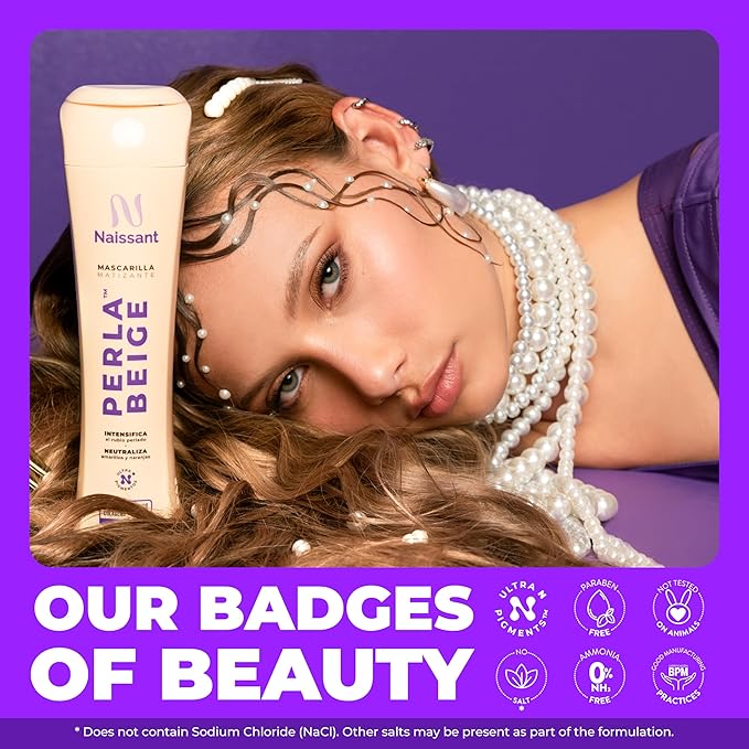 Naissant Pearl Blonde Purple Shampoo & Toning Mask Set | Ultra High-Purity Pigments | Neutralizes Yellow & Brassy Tones | Hyaluronic Acid & Biotin | Paraben & Sulfate Free | 2 x 10.1 Fl Oz