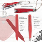 3 Swords Germany - Brand Quality 5 Piece Manicure Pedicure kit Set for Kids - Children - Toddlers with Special Scissors (Round tip) Fashion Leather case in Gift Box, Made by 3 Swords (03751)