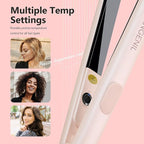 ANGENIL Ultra Mini Hair Straightener Flat Iron for Short Hair, 0.7 Inch Ceramic Dual Voltage Hair Straightener, Small Flat Iron Edges with Silicone Heat Resistant, Fast Heating (280℉- 320℉ -380℉)