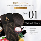 Grey Hair Covering Shampoo (6 Packet) – Premium 3-in-1 Hair Dye Shampoo For Grey Hair (Natural Black)