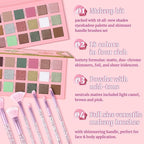 18 Colors Eyeshadow Palette With 7 pcs Soft