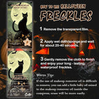 Glitter Freckles, Holographic Face and Body Glitter Tattoo Sparkle for Women Gold Glow Cosmetic Star Makeup Accessories for Festival Rave (6pcs Halloween)