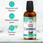GuruNanda CocoMint Oil Pulling Mouthwash for Complete Oral Hygiene, 7 Essential Oils & Vitamins for Happy Teeth & Gums & Fresh Breath, Alcohol-Free, 16 oz