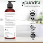 PURA D'OR 16 Oz ORGANIC Avocado Oil - 100% Pure & Natural USDA Certified Cold Pressed Carrier Oil For DIY Beauty, Non-Greasy, Unscented, Hexane Free Liquid Moisturizer - Face Skin & Hair - Men & Women