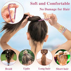 Hair Ties for Women, 72PCS Boho Hair Accessories 5 Styles 24 Colors No Damage for Thick Hair Bracelets