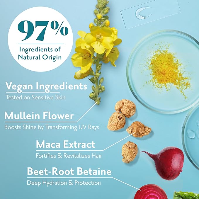 Herbatint Hydrate Shampoo - Deep Hydration & Protection - Restores Softness & Shine - Shields Against Pollution - Free of Parabens - Infused with Maca - 8.8 fl oz