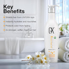 GK HAIR Shield Conditioner 22 Fl Oz – UV Protection for Color Hair, Aloe Vera & Argan Infused, Sulfate and Paraben Free, Repairs Damage, Boosts Shine, Hydrating & Vegan