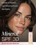 Mineral Fusion Brush-On Powder Sunscreen for Face SPF 30 | Transluscent Natural Daily Sun Care with UVA UVB Protection | Hypoallergenic, Non-Toxic | TSA & Travel Friendly