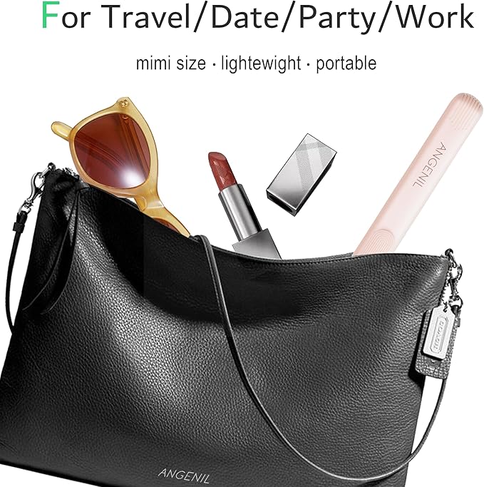 ANGENIL Ultra Mini Hair Straightener Flat Iron for Short Hair, 0.7 Inch Ceramic Dual Voltage Hair Straightener, Small Flat Iron Edges with Silicone Heat Resistant, Fast Heating (280℉- 320℉ -380℉)