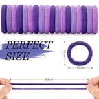 100PCS Hair Ties for Women And Kids, Seamless Thick Hair Bands, Elastic Baby Hair Ties No Damage Ponytail Holder, Cotton Toddler Hair Tie, No Crease Small Hair Tie For Toddler Girls (Purple)