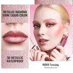 Oulac Metallic Shine Liquid Lipstick Set for Women, Dual Use for Lips & Eyeshadow, Long Lasting Lip Gloss, Metallic Matte High Impact Lip Color No Transfer Vegan Formula, 4.5ml, MD01+04+07